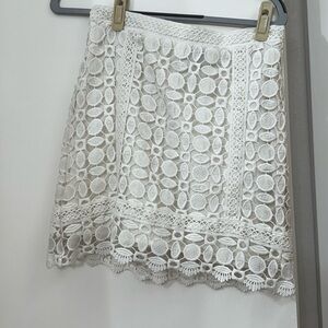 Topshop white eyelet skirt